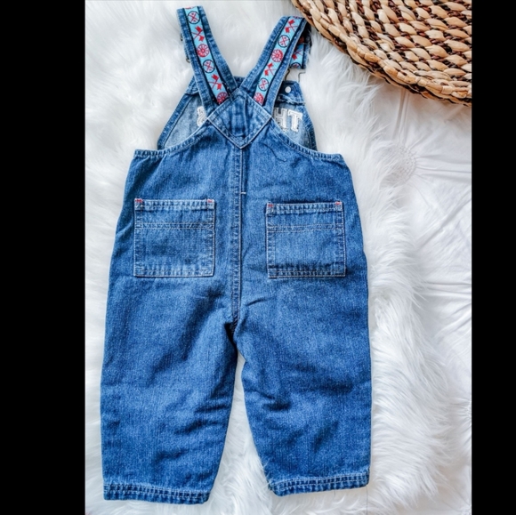 Vintage Thomas the Train Denim Overalls Size 12 months - Picture 4 of 5